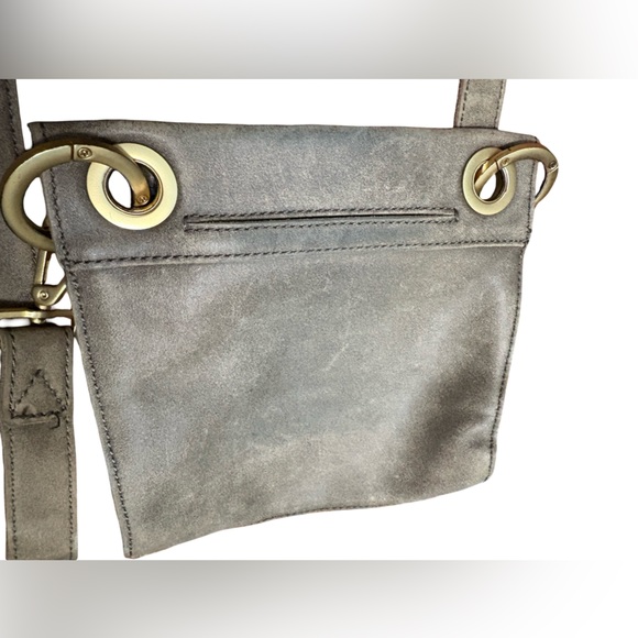 Hammitt Tony Small Pewter/Brushed Gold Red Zip - Picture 13 of 15